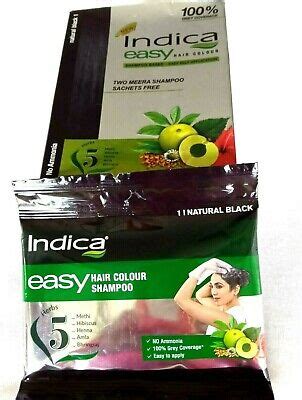 Indica Easy Hair Colour Shampoo Based Self Application In Minutes