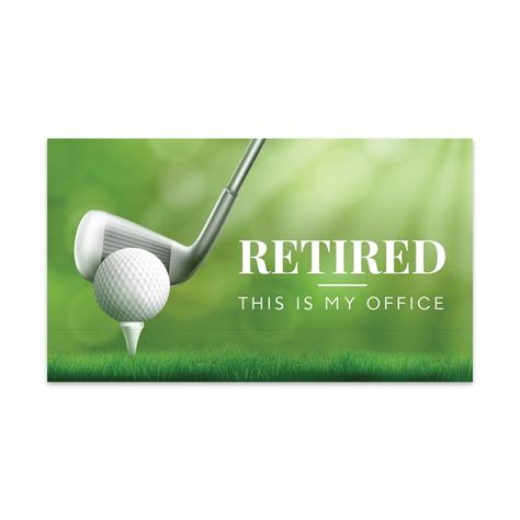 Andaz Press Funny Retirement Business Cards This Is My Office Golf