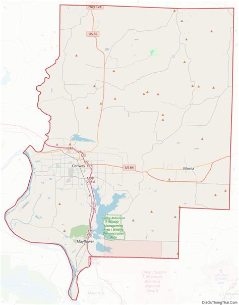 Map Of Faulkner County Arkansas
