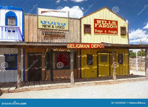 Old Wild West Stores, Old American Western Town Editorial Photography