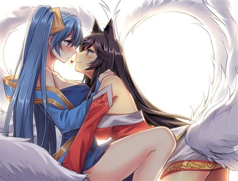 Ahri And Sona Buvelle League Of Legends Drawn By Greenmarine Danbooru