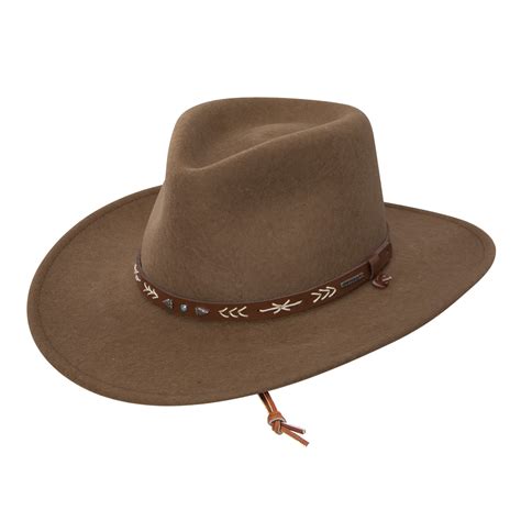 Stetson Mens Santa Fe Crushable Wool Felt Hat Clothing Men