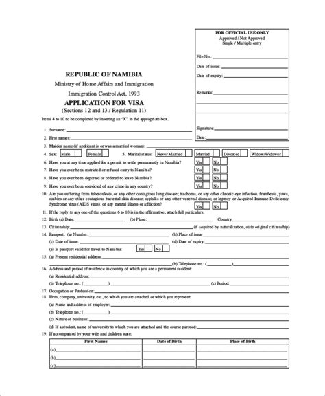 Free 8 Sample Passport Application Forms In Pdf