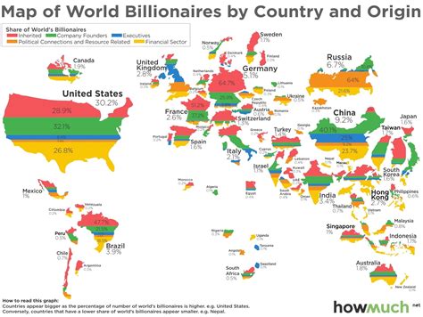 Government debt is more than $19.9 trillion. Map of World's Billionaires and How They Made Their Money