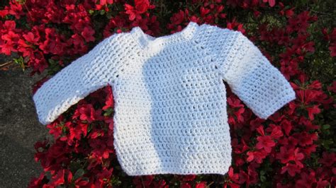 Olenas Crafts Finished Crochet Baby Pullover Free Pattern Link