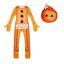 Gingerbread Man Warrior Costume Girl Gingy Shrek Halloween Fancy Dress Jumpsuit Ebay