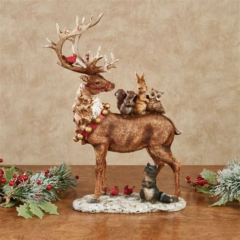 Forest Friends Reindeer Table Sculpture Christmas Deer Decorations