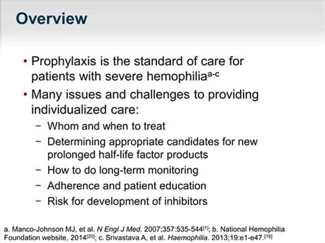 Tailoring Hemophilia Prophylaxis Therapy Transcript