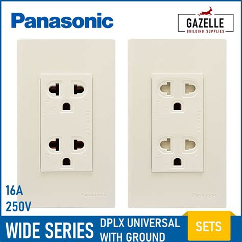 Panasonic Duplex Universal Outlet With Grounding Gang