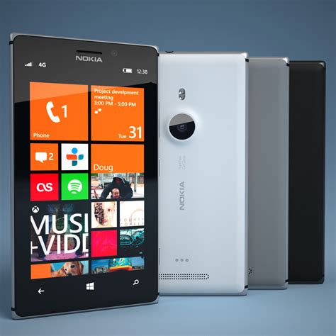 Nokia Lumia 925 Smartphone 3d Model