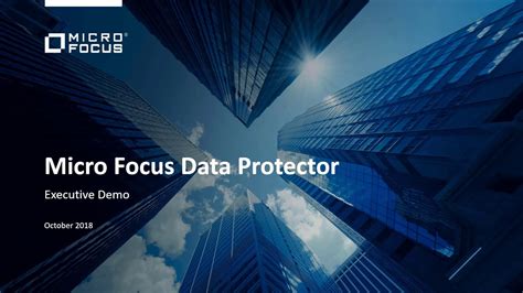 Micro Focus Data Protector Executive Overview And Demo Youtube