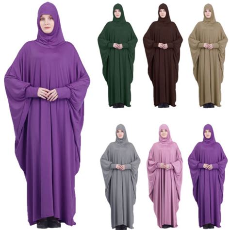 Muslim Women Prayer Dress Robe Islamic Hijab Abaya Khimar Abayas Kaftan