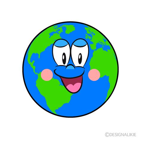 Smiling Earth Cartoon