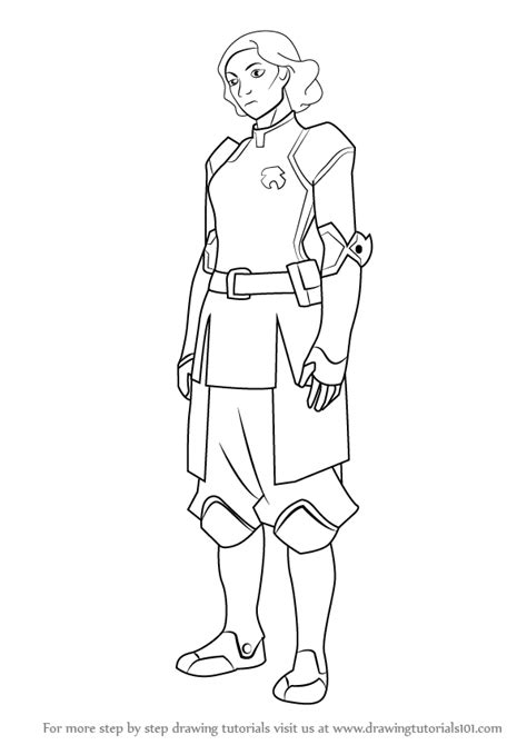 Learn How To Draw Lin Beifong From The Legend Of Korra The Legend Of Korra Step By Step