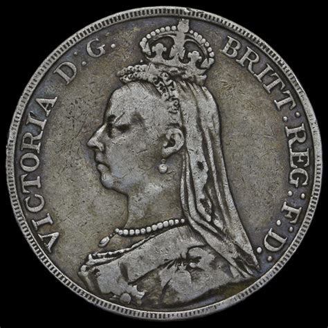 1891 Queen Victoria Jubilee Head Silver Crown Silver Crown 925 Silver