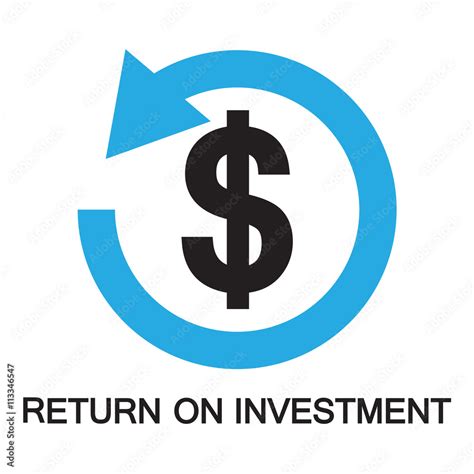 Return On Investment Icon And Symbol Stock Vector Adobe Stock