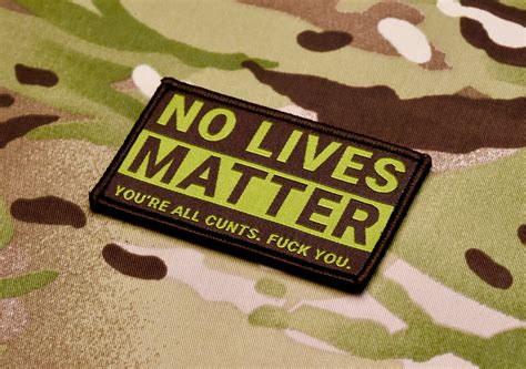 Subdued No Lives Matter Woven Morale Patch Britkitusa