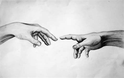 Hand Of God Touching Man Painting View Painting
