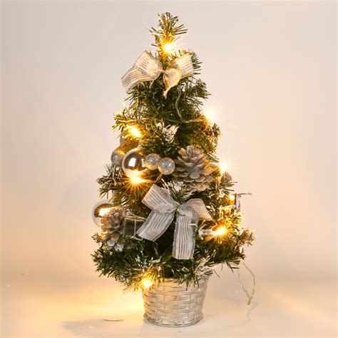 Sweetsmile 40cm Mini Christmas Tree With Light Desk Table