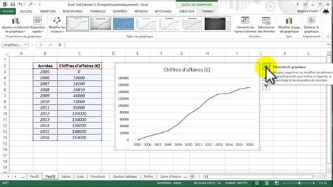 Créer un graphique dans Excel YouTube