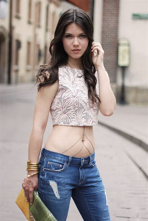 Pin On Bare Midriff In Jeans