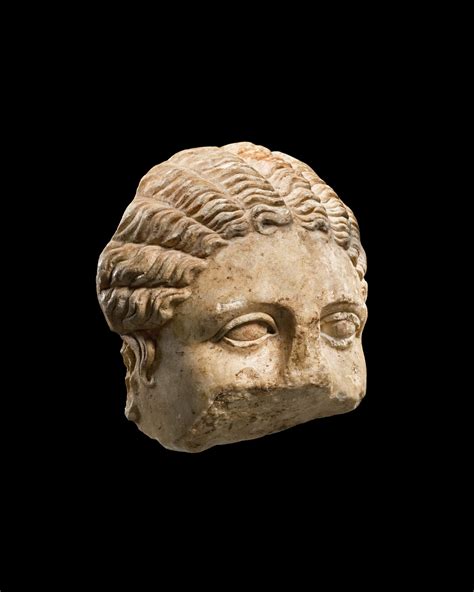 A Fragmentary Roman Marble Head Of The Great Herculaneum Woman Circa St Century A D Ancient