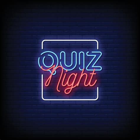 Quiz Night Neon Signs Style Text Vector 2185774 Vector Art At Vecteezy