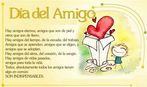 En el perú, por iniciativa de un grupo de peruanos que viajaron a argentina en el 2004 y vieron los festejos del día del amigo en dicho país y buscando fomentar los valores peruanos de la amistad verdadera se gestó a comienzos de abril del 2009 un movimiento social a favor de institucionalizar «el día del amigo» en el perú. DIA DEL AMIGO 2020 Tarjetas, frases, MENSAJES, IMAGENES