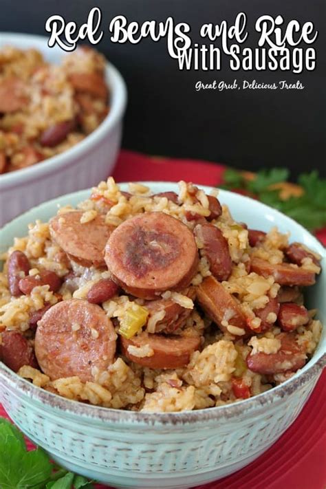 Red Beans And Rice With Sausage Great Grub Delicious Treats