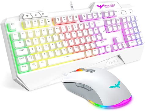 Havit Keyboard Rainbow Backlit Wired Gaming Keyboard Mouse Combo Led