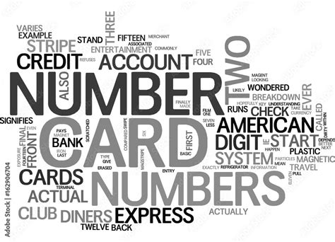 What Exactly Do The Numbers On The Front Of Your Credit Card Mean Text