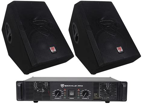 2 Rockville Rsm12p 12 2000 Watt Passive Stage Floor Monitor Speakers