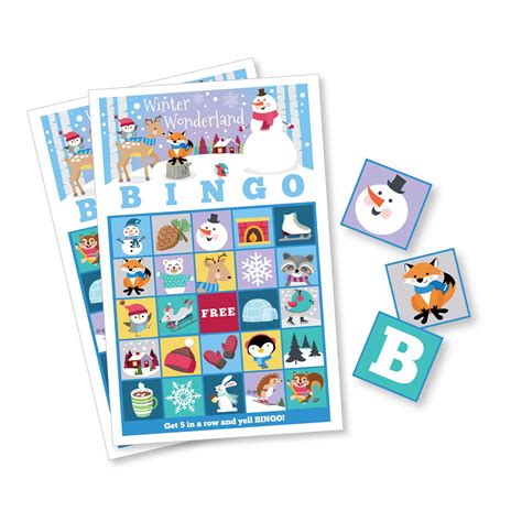 Winter Bingo Game Winter Wonderland Game Kids Printable Bingo Game