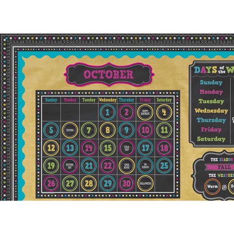 Chalkboard Brights Holidays And Special Events Calendar Days Tcr3720