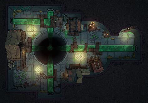 The Sewer Hideout Battle Map By Minute Tabletop