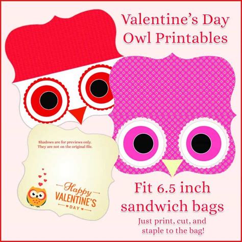 Print These Adorable Owl Valentines And Treat Bag Toppers Life She Has