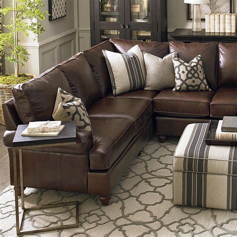 Custom Leather Montague Large L Shaped Sectional Living Room Decor