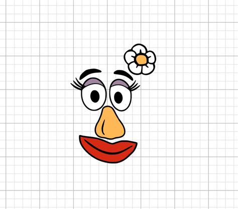 Mrs Potato Head Face Svg File Grouped And Layered Etsy