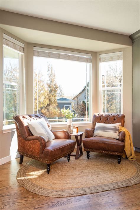 Cozy Conversational Small Sitting Rooms Bay Window Living Room