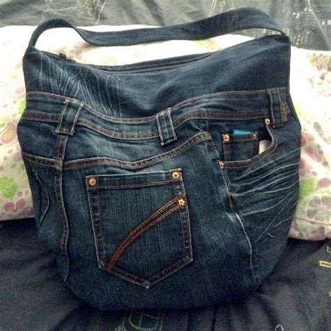 Diy Denim Bag Pattern Slouchy Shoulder Bag Hobo Bag Etsy Diy Jean Bag