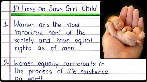10 Lines Essay On Save Girl Child In English Save Girl Child 10