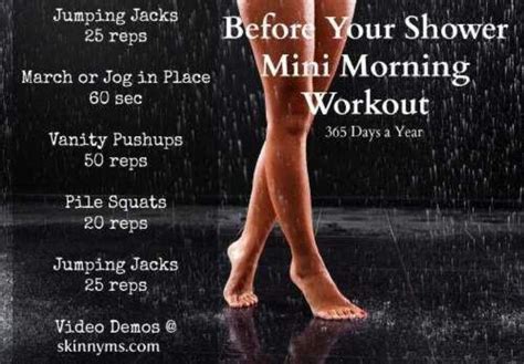 Before Shower Workout Morning Workout Mini Workout Health Fitness