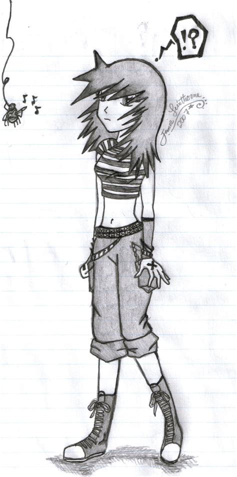Emo Girl Sketch By Narzaria On Deviantart