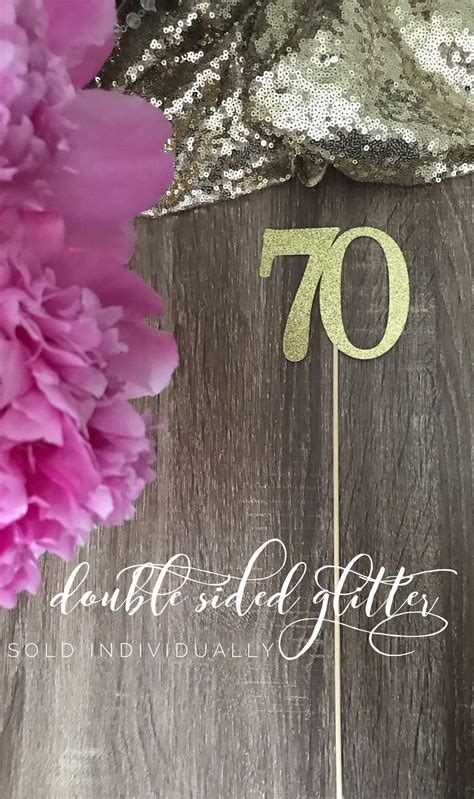 70th Centerpieces Qty 1 70th Birthday Centerpieces 70th Etsy