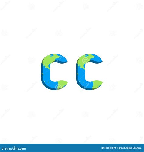 Initial Cc Logo Design With World Map Style Logo Business Branding