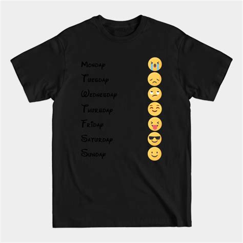 Emoji Days Of The Week Emoji Days Of The Week T Shirt Designed