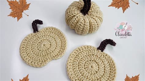 Crochet Easy Pumpkin Coaster Fall Decorations Youtube