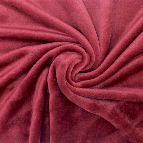 Burgundy Minky Velvet Plain Fabric