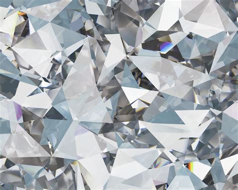 Cristallo Di Diamante Realistico Con Rendering 3d Di Sfondo Caustico