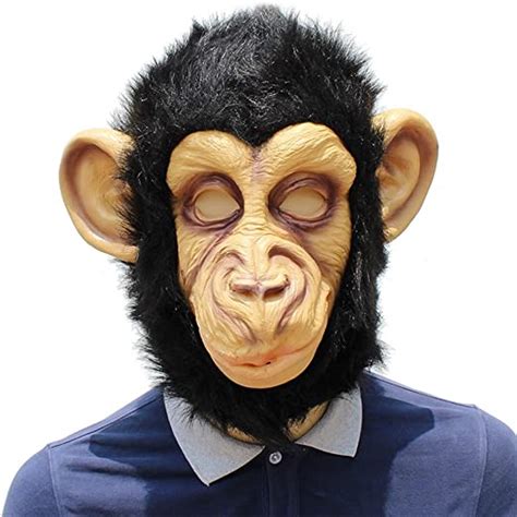 Orangutan Head Mask Realistic Latex Face Mask Halloween Cosplay Costume